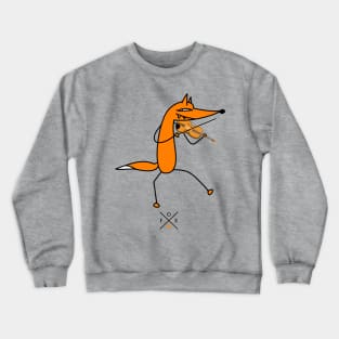 Fox and violin Crewneck Sweatshirt